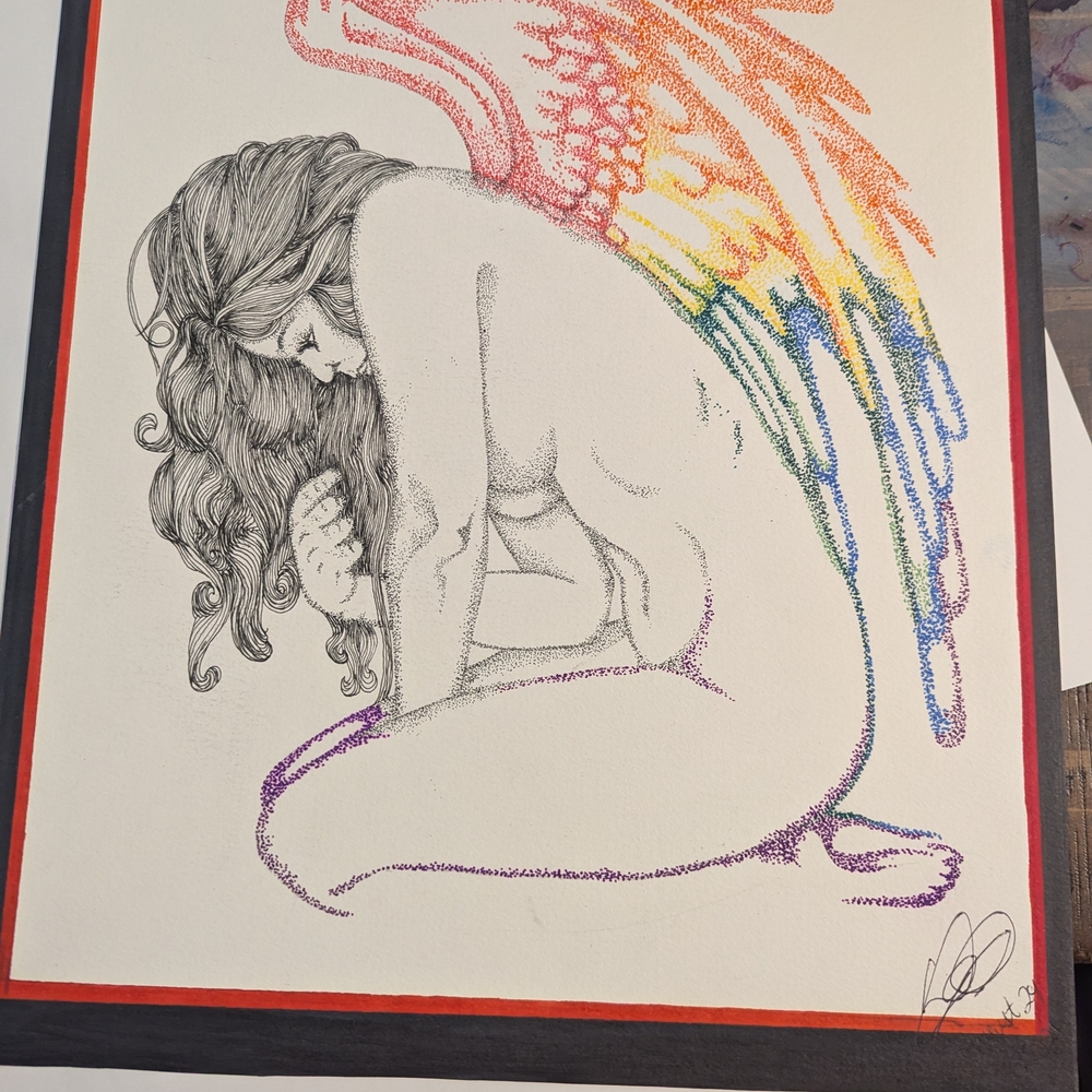 Colorful Angel Wing Art Print